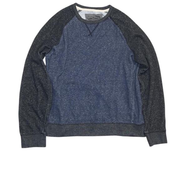 Urban Pipeline Raglan Sweatshirt - Blue/Charcoal Y2K Colorblock Crew - Picture 1 of 5